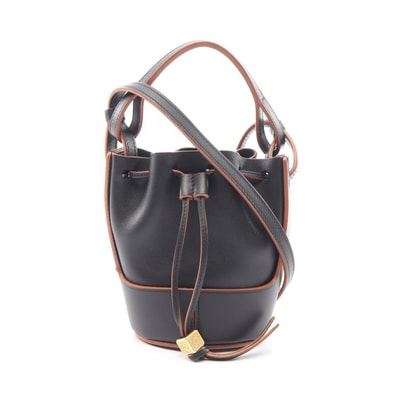 ロエベ LOEWE バルーンバッグ ナノ 2WAY ショルダーバッグ バッグ レザー レディース ブラック系 A710R85X01 【中古】