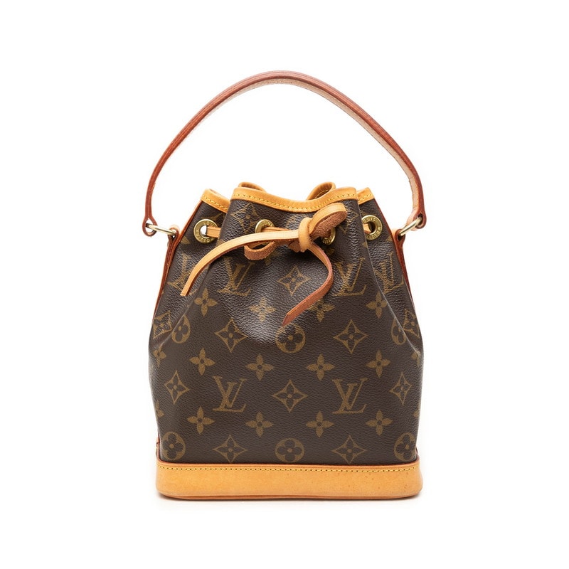 ルイ ヴィトン モノグラム ミニ ノエ ワンショルダー ハンドバッグ M42227 ブラウン PVC レザー レディース LOUIS VUITTON 中古