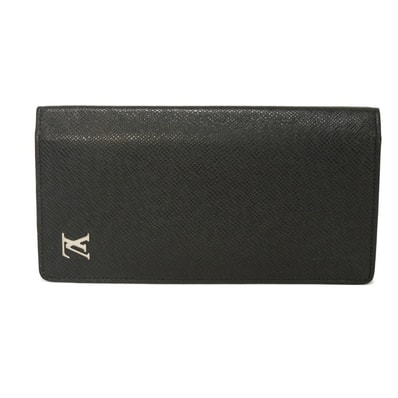 LOUIS VUITTON ルイ・ヴィトン ポルトフォイユ ブラザ 新型 LVロゴ LVシグネチャー メタル ブラック 二つ折り 札入れ カードケース コインケース タイガ ノワール 長財布 M30285
