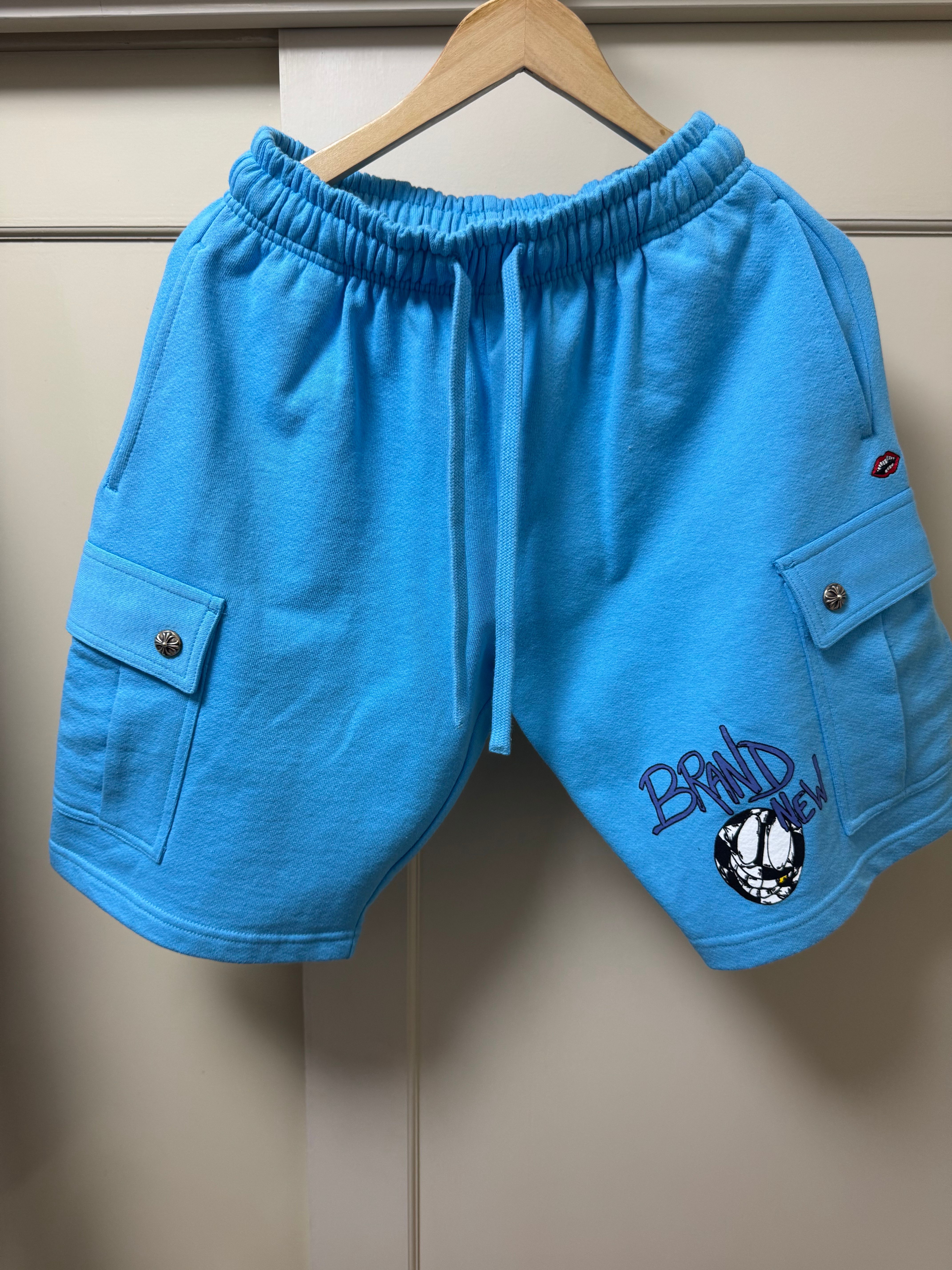 Chrome Hearts Matty Boy Brain New Sweat Half Pants "Blue"