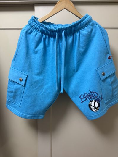 Chrome Hearts Matty Boy Brain New Sweat Half Pants "Blue"