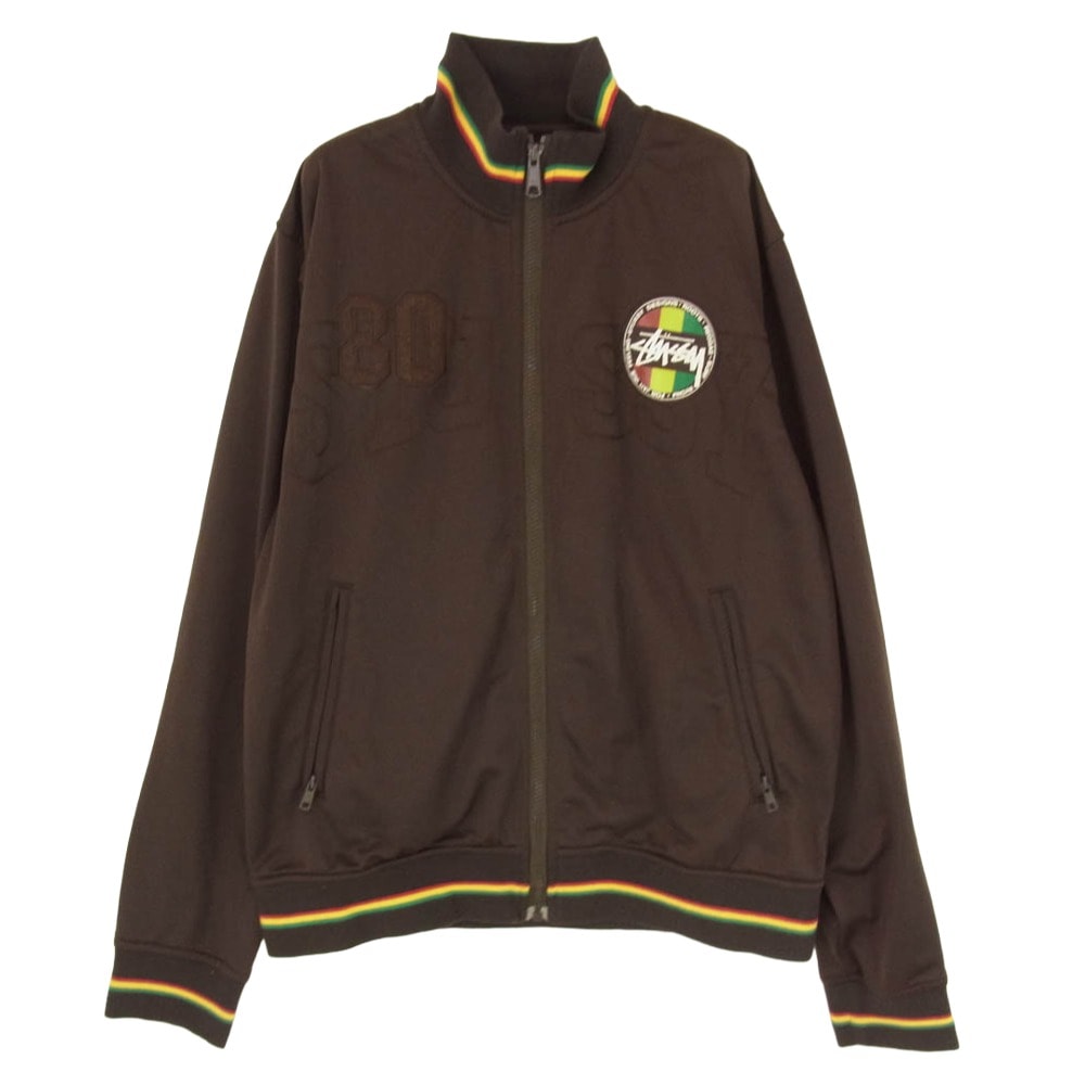 STUSSY ステューシー ジャケット OLD STUSSY AUTHENTIC GEAR RASTA TRACK JACKET ラスタ ストックロゴ トラック ジャケット ブラウン系 M【中古】