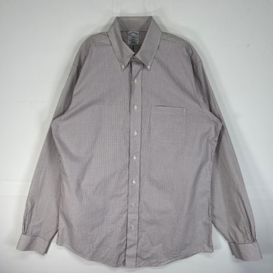 古着 ブルックスブラザーズ Brooks Brothers 長袖シャツ ボタンダウン 1818 REGENT L レッド系 チェック メンズ