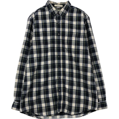 古着 エルエルビーン L.L.Bean TRADITIONAL FIT 長袖 ボタンダウン フランネルチェックシャツ メンズM相当/eaa646857