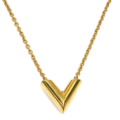 ルイ ヴィトン LOUIS VUITTON ネックレス エセンシャルV メタル ゴールド レディース M61083【中古】 56688a