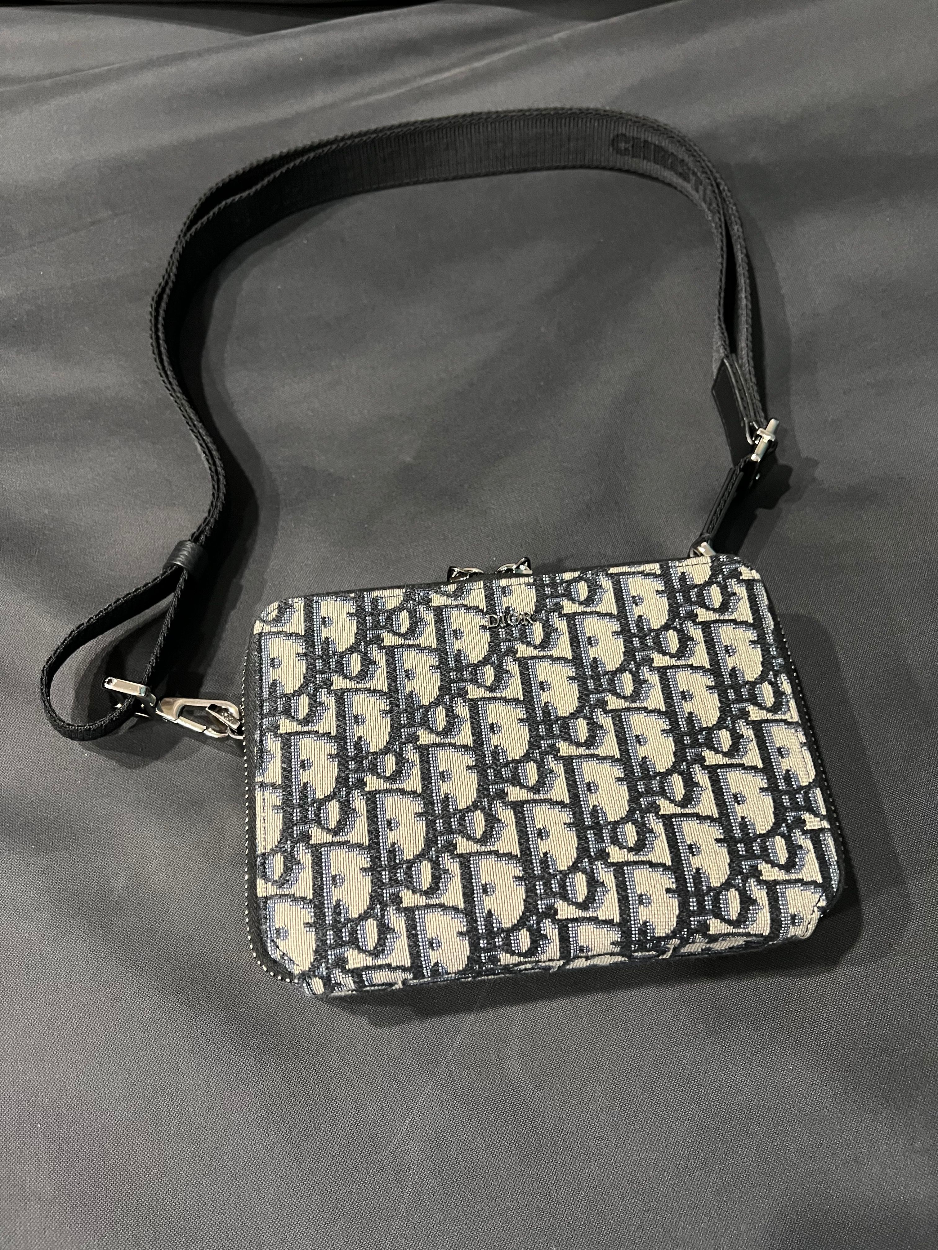 Dior Shoulder Strap Pouch Dior Oblique Jacquard "Beige"