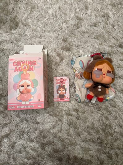 POP MART CRYBABY Crying Again Series Face Plush LOVE MAKES US CRY