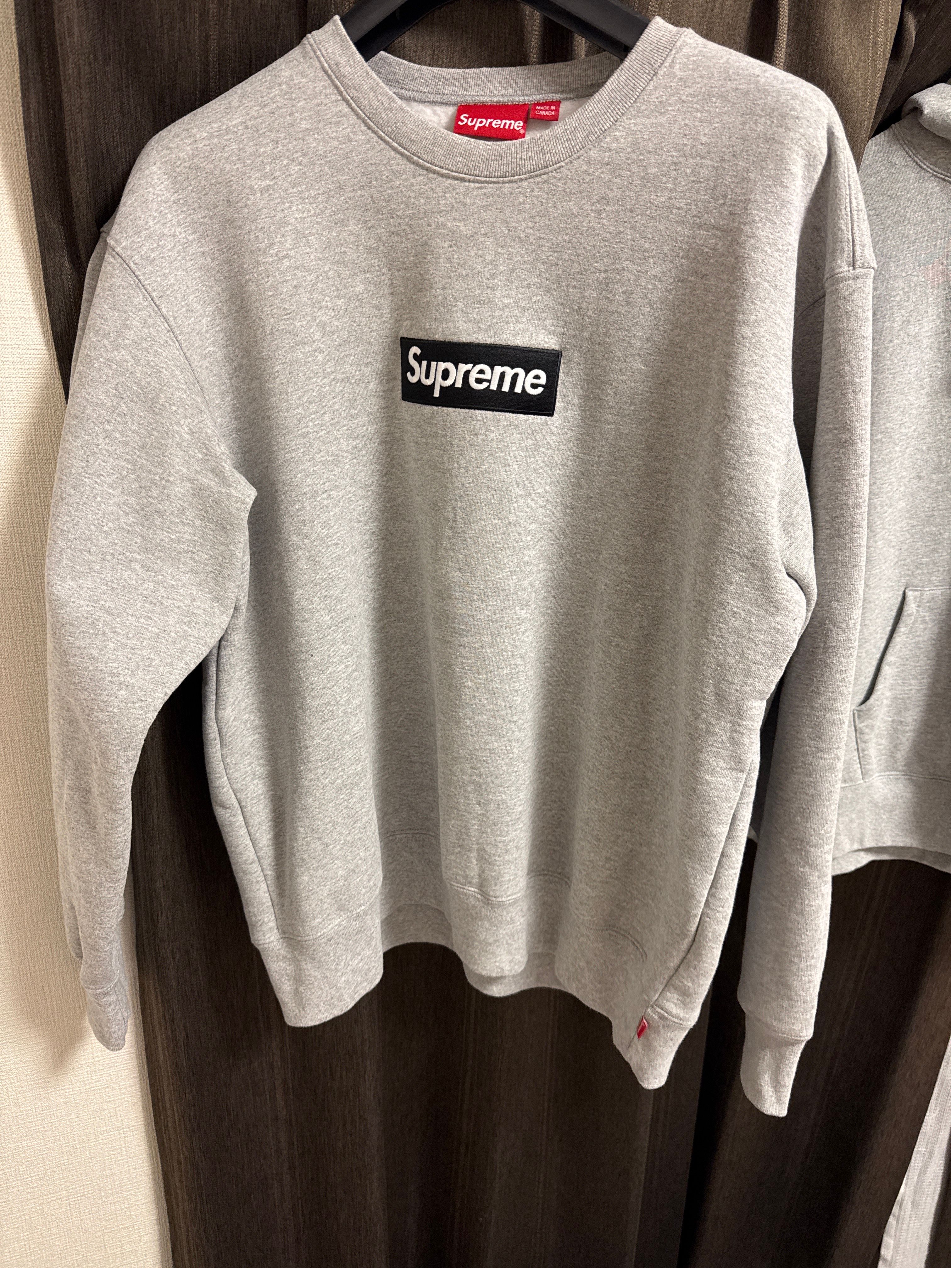 Supreme Box Logo Crewneck "Heather Grey" (22FW)
