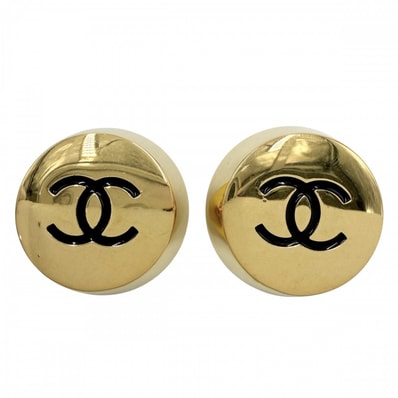CHANEL シャネル イヤリング ココマーク ラウンド ヴィンテージ アクセサリー GP 2 6 ゴールド レディース 約42.6g 1991年【中古品】