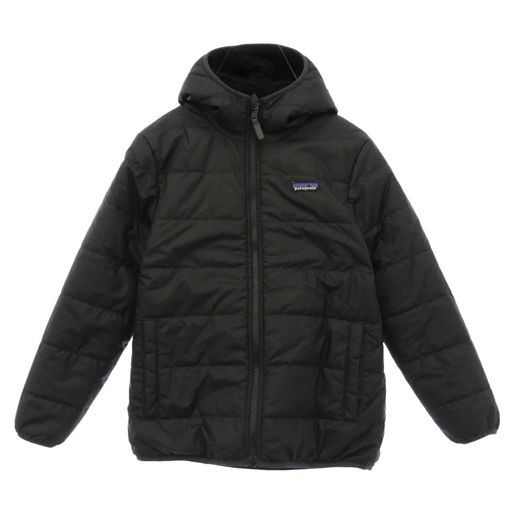 patagonia パタゴニア 14322 ボーイズ リバーシブル レディフレディフーディ フリース ジャケット ブラック系 M 10【中古】
