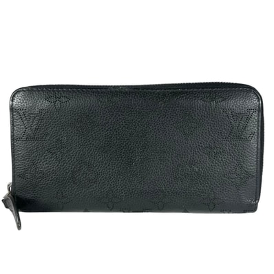 LOUIS VUITTON ルイ・ヴィトン マヒナ ジッピーウォレット M61867 長財布 モノグラムキャンバス ブラック レディース【中古】