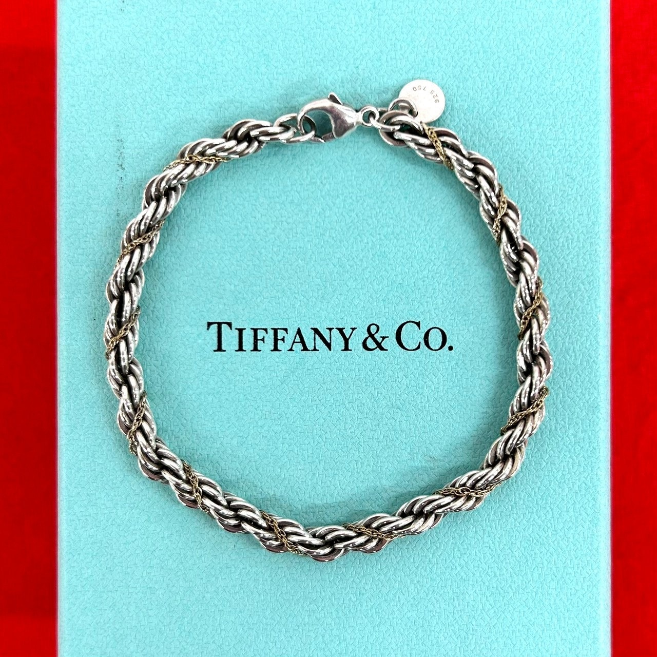 TIFFANY&Co. ティファニー ツイストロープ ブレスレット シルバー925 K18イエローゴールド ブレスレット シルバー
 27740