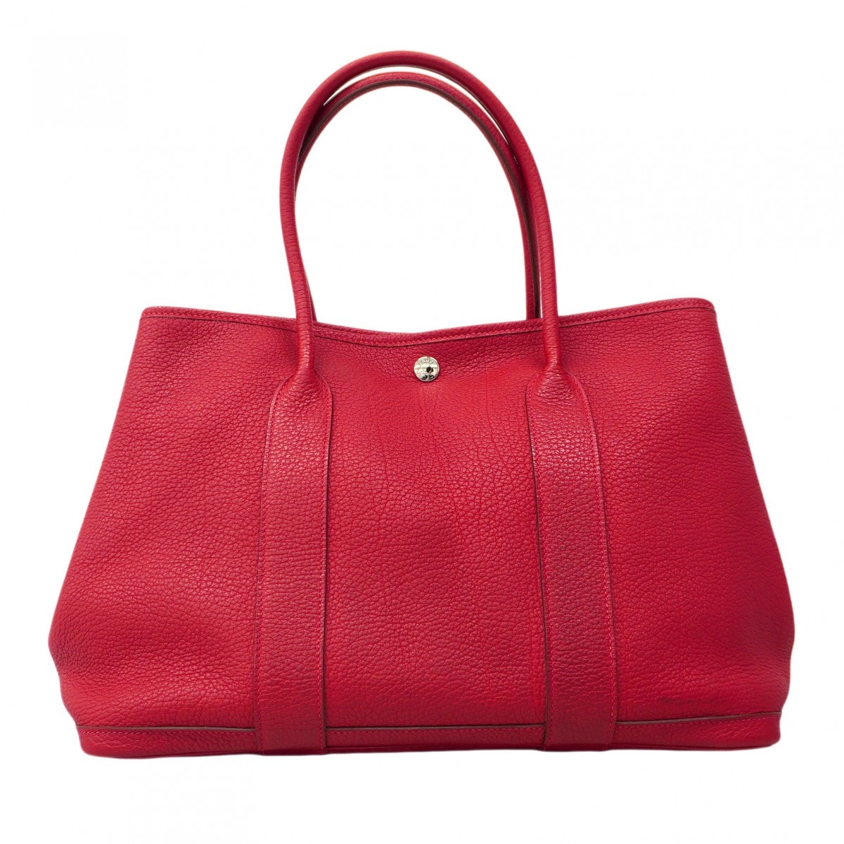 【6ca0737】エルメス トートバッグ ガーデンパーティPMカマイユ ネゴンダ ルージュピマン シルバー金具 X刻印【中古】レディース