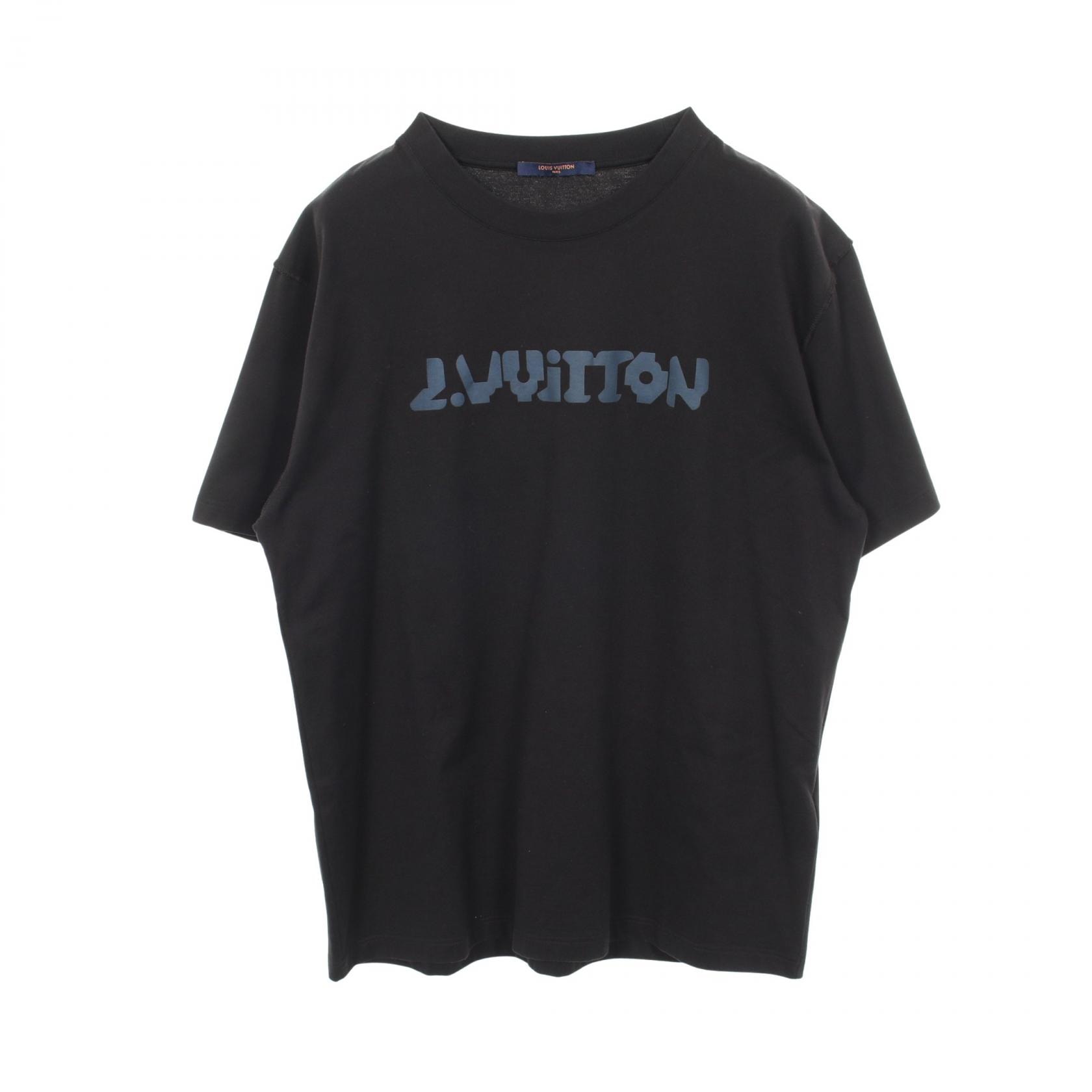 ルイ・ヴィトン LOUIS VUITTON テルモヒートリアクティブ 半袖Tシャツ 衣料品 トップス コットン メンズ ブラック系 【中古】