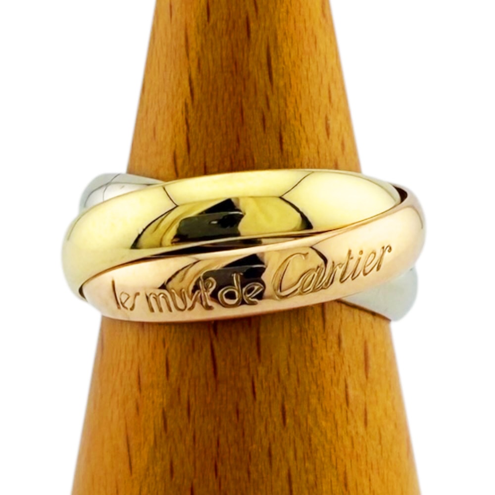 カルティエ トリニティ リング 指輪 9.5号 18金 K18イエローゴールド レディース CARTIER  中古