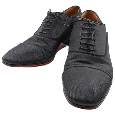 クリスチャンルブタン GREGGO ORLATO FLAT メタリックストレートチップシューズ 42 1/2