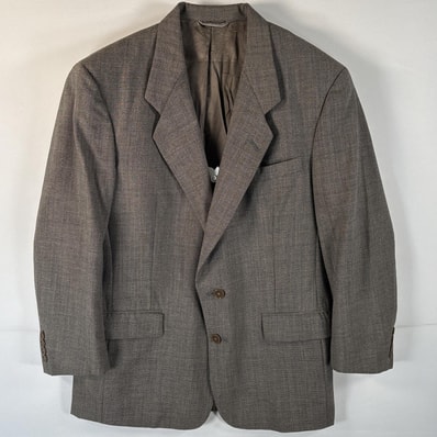 古着 80's/80年代 ヴィンテージ クリスチャンディオール Christian Dior テーラードジャケット ブレザー 千鳥柄 41S グレー系 メンズ