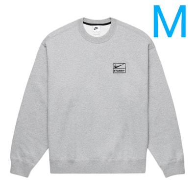 Stussy x Nike Fleece Crew (US Size) "Grey" DO9337-063