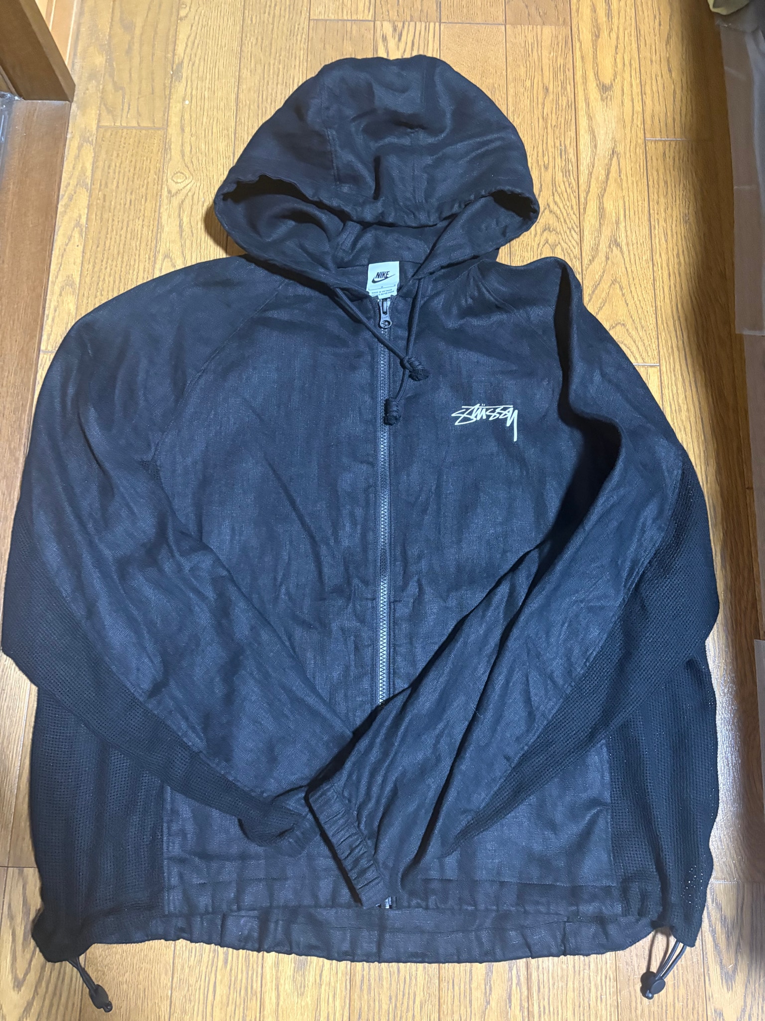 Stussy x Nike U NRG Linen Jacket Hoodie (US Size) "Black" FZ5751-010