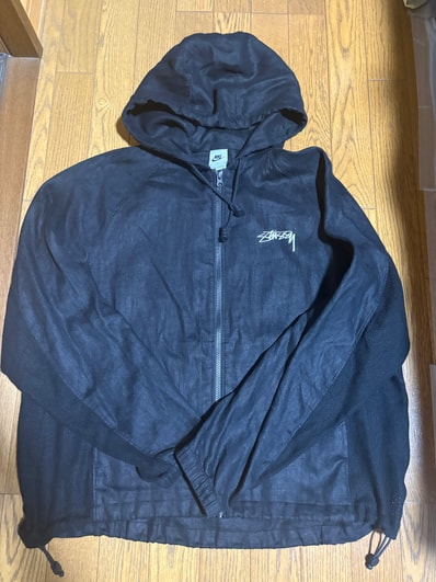 Stussy x Nike U NRG Linen Jacket Hoodie (US Size) "Black" FZ5751-010