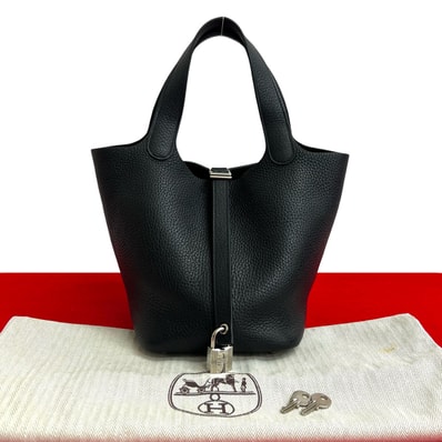 HERMES エルメス ピコタンロック PM トリヨンクレマンス ハンドバッグ ブラック
35127
