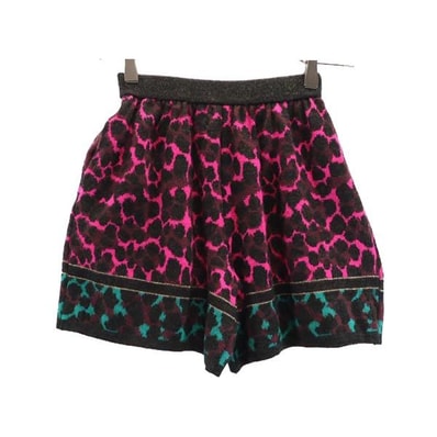 YVES SAINT LAURENT イヴサンローラン ウールブレンド 総柄 ニット ショートパンツ 120 ピンク系