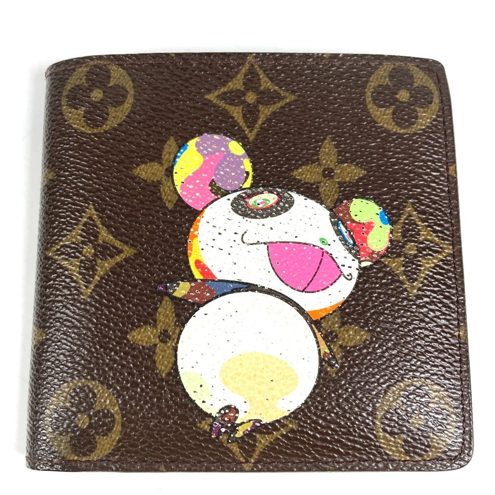 ルイヴィトン LOUIS VUITTON ポルトビエカルトクレディモネ M61666 モノグラムパンダ コンパクトウォレット 財布 2つ折り財布 モノグラムキャンバス ブラウン