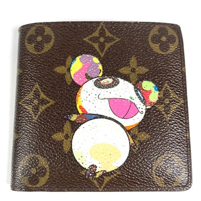 ルイヴィトン LOUIS VUITTON ポルトビエカルトクレディモネ M61666 モノグラムパンダ コンパクトウォレット 財布 2つ折り財布 モノグラムキャンバス ブラウン