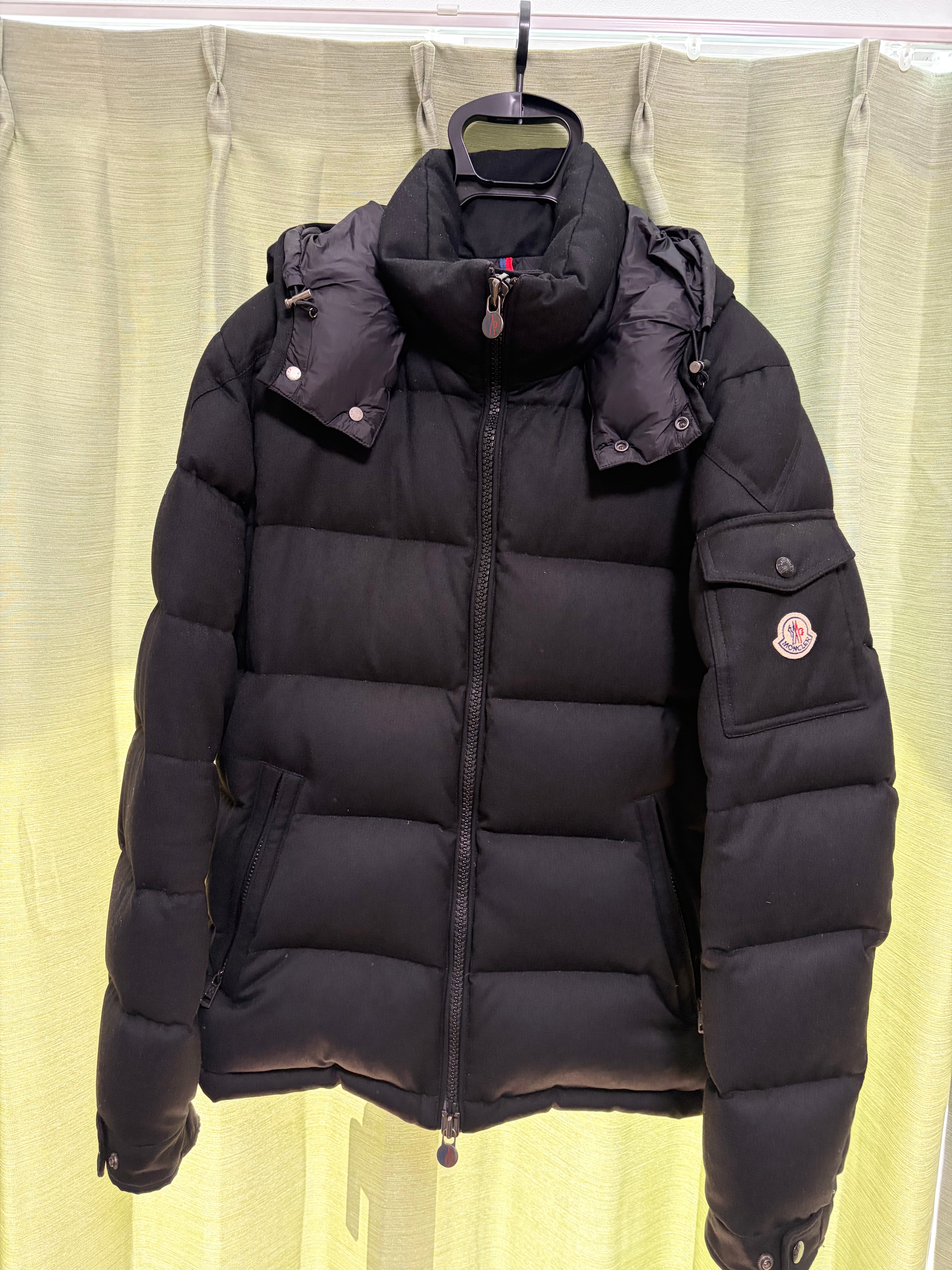 MONCLER Montgenevre Flannel Hooded Down Jacket "Black"