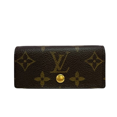 ルイヴィトン LOUIS VUITTON キーケース モノグラム ミュルティクレ4 4連 ロゴ M69517 ブラウン