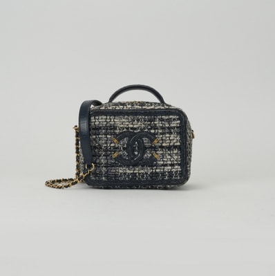 シャネル CHANEL マトラッセ CCフィリグリー バッグ トートバッグ ショルダーバッグ パイソン ツイード ブルー ネイビー Blue Navy 青 紺 ゴールド金具 ハンドバッグ チェーンショルダーバッグ