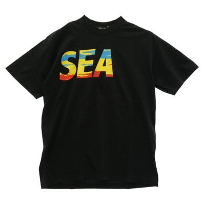WIND AND SEA ウィンダンシー Tシャツ WDS-C-V/R-23-Q1-CS-01 VIOLA & ROSES ヴィオラアンドローゼス フラワープリント Tシャツ 半袖カットソー ブラック系 M【美品】【中古】