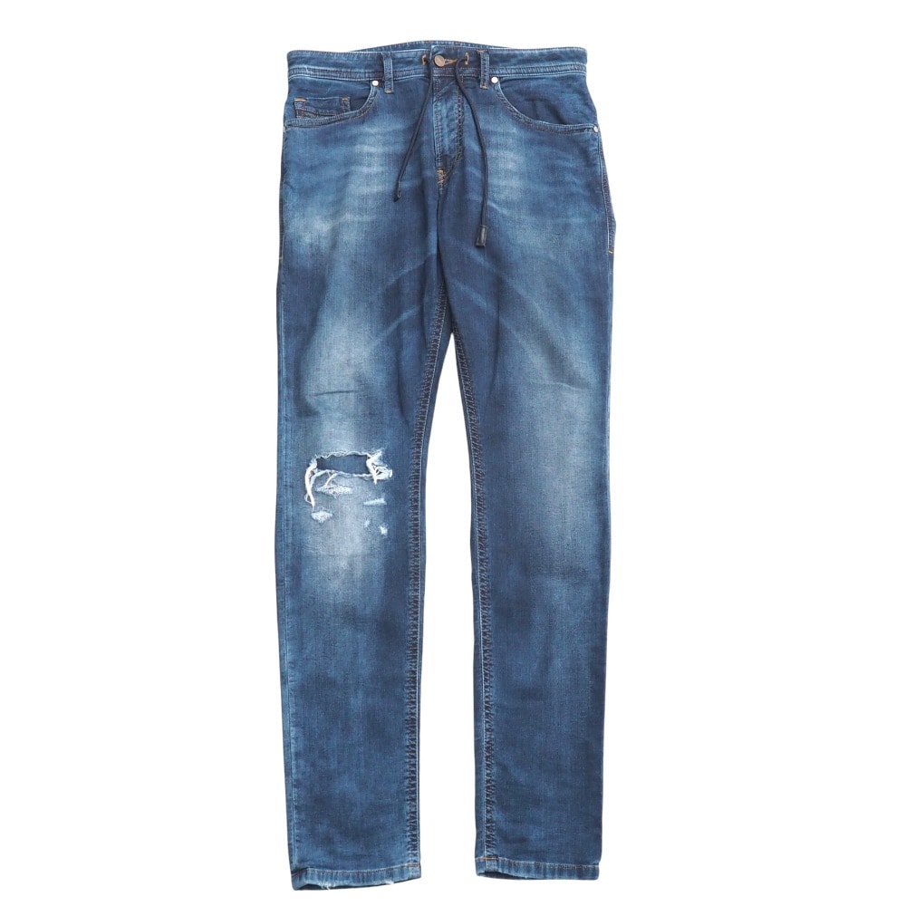 DIESEL THOMMER-T 32 ディーゼル ジョグジーンズ ダメージ加工 DIESEL (ディーゼル) ウエストゴム ダメージ加工 テーパード
