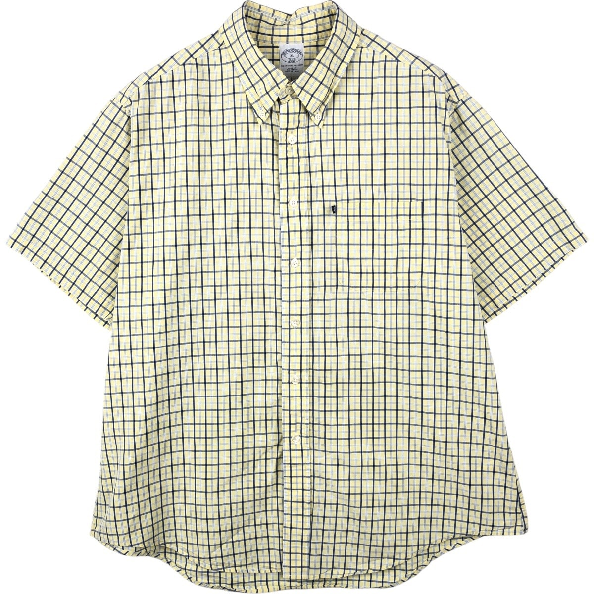古着 ブルックスブラザーズ Brooks Brothers 346 半袖 ボタンダウン チェックシャツ メンズXL相当/eaa655384
