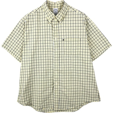 古着 ブルックスブラザーズ Brooks Brothers 346 半袖 ボタンダウン チェックシャツ メンズXL相当/eaa655384
