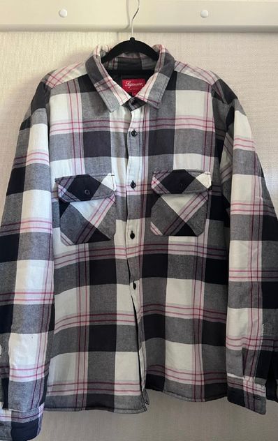 Supreme Quilted Flannel Shirt "White"