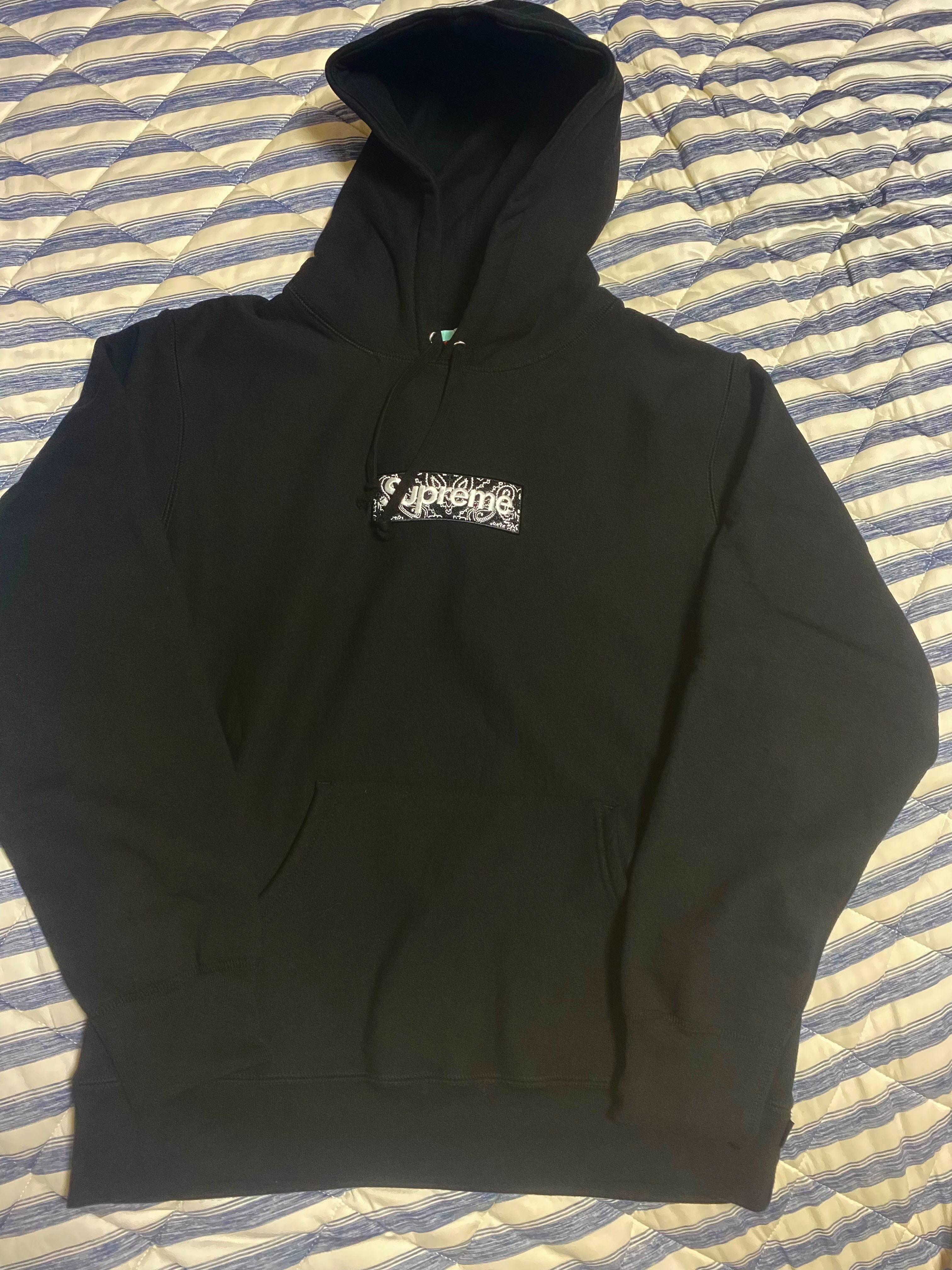 Supreme Bandana Box Logo Hooded Sweatshirt "Black"
