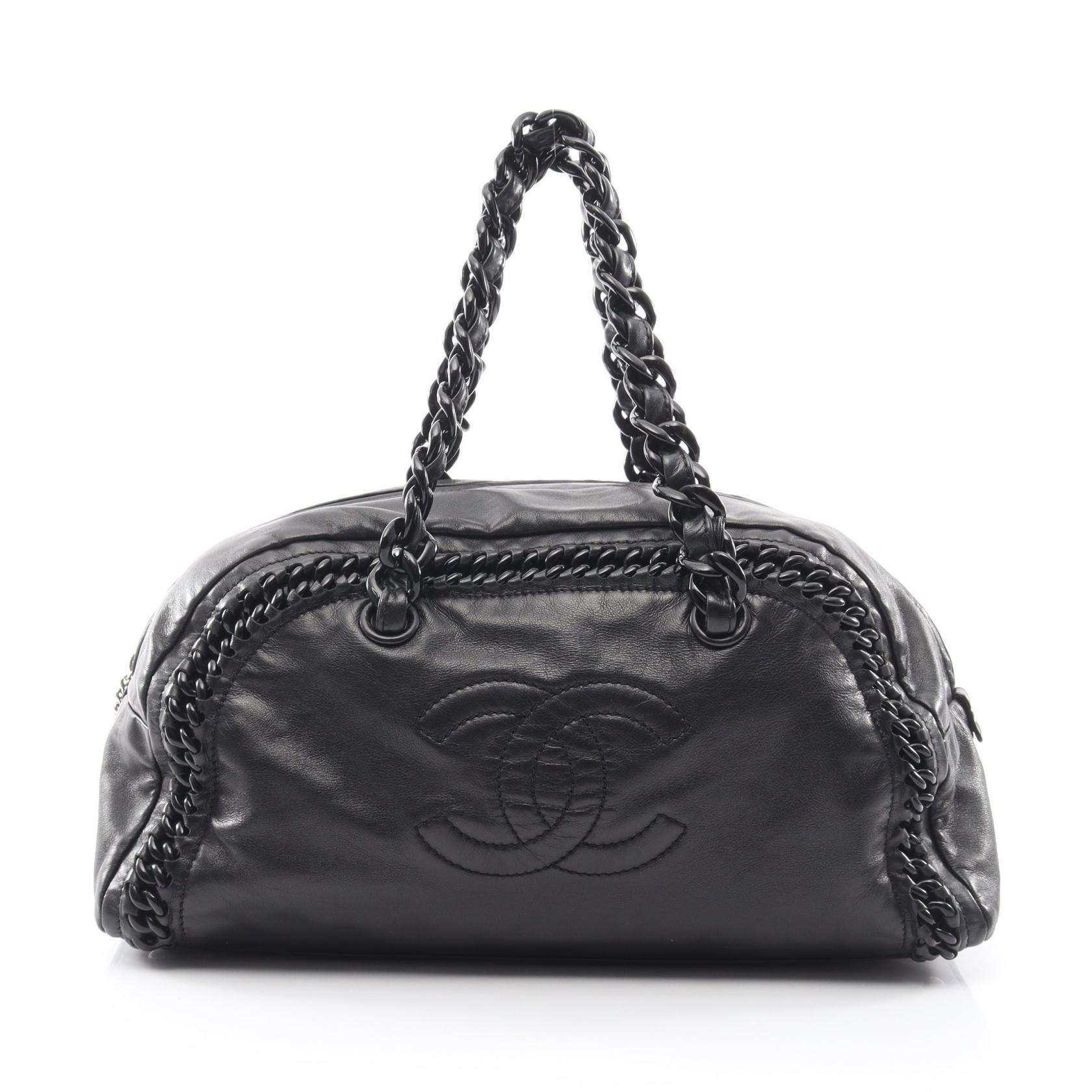 シャネル CHANEL ラグジュアリーライン ブラチェーン ショルダーバッグ バッグ ラムスキン(羊革) レディース ブラック系 【中古】