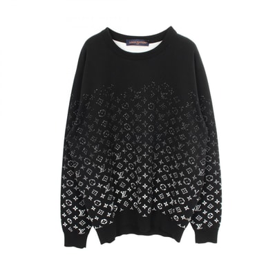 ルイ・ヴィトン LOUIS VUITTON モノグラムグラディエント ニット 衣料品 トップス コットン メンズ ブラック系 / ホワイト系 【中古】