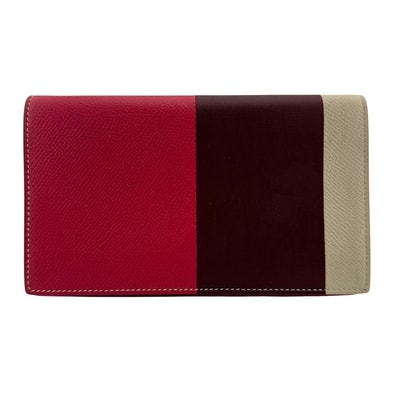 エルメス HERMES 手帳カバー トリコロール アジェンダ ヴィジョン ピンク