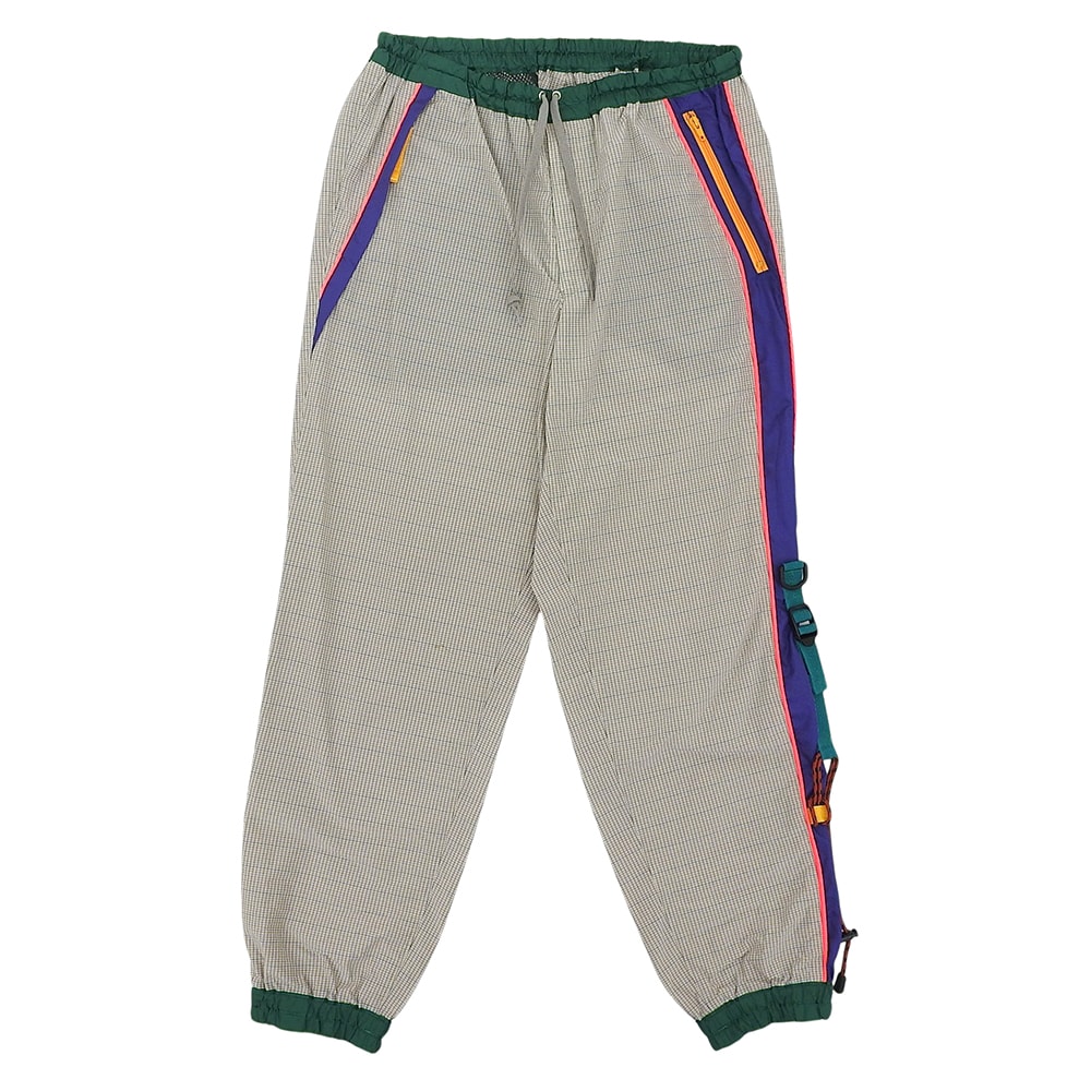 カラー チェック ナイロン トラックパンツ ボトムス メンズ グレー系 122SBM-P10133 1
