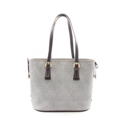 サルヴァトーレフェラガモ Salvatore Ferragamo サイドリボン トートバッグ バッグ デニム レザー レディース グレー系 / ネイビー系 【中古】
