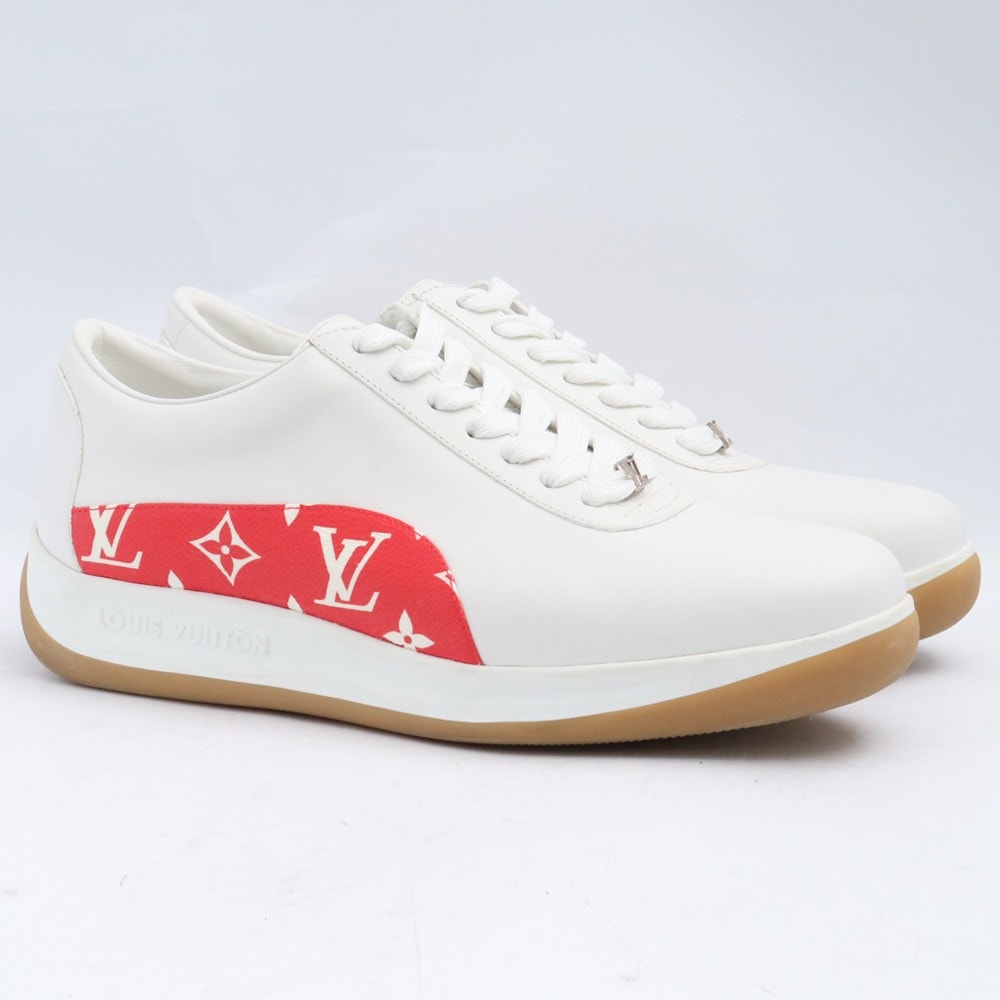 LOUIS VUITTON × SUPREME モノグラム レザースポーツスニーカー