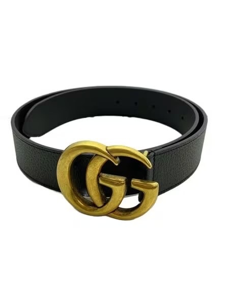 GUCCI Double G Wide Belt "Black/Gold"