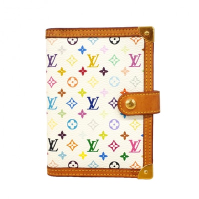 【6dd5423-k】ルイヴィトン 手帳カバー モノグラム・マルチカラー アジェンダPM R20896 ブロン【中古】レディース