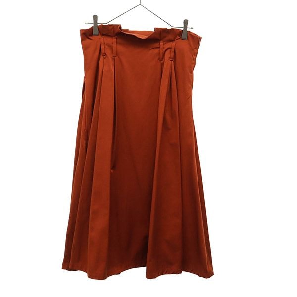ZARA WOMAN ザラウーマン タック フレア ロングスカート S ブラウン