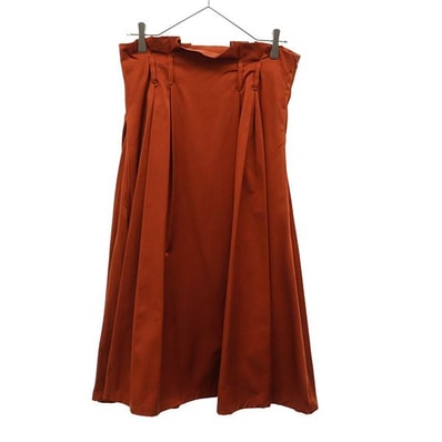 ZARA WOMAN ザラウーマン タック フレア ロングスカート S ブラウン