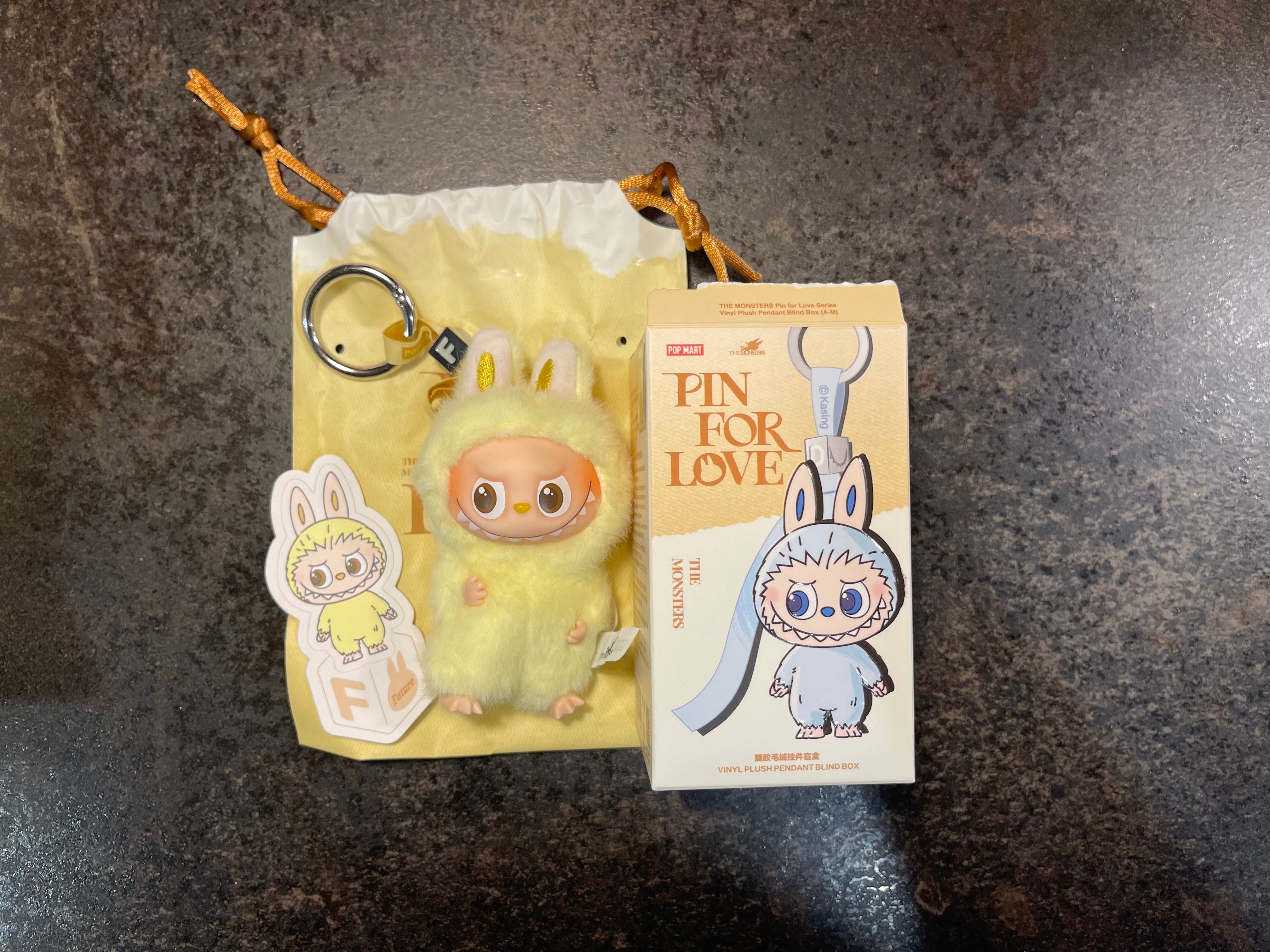 POP MART THE MONSTERS (LABUBU) Pin for Love Series-Vinyl Plush Pendant (A-M) F