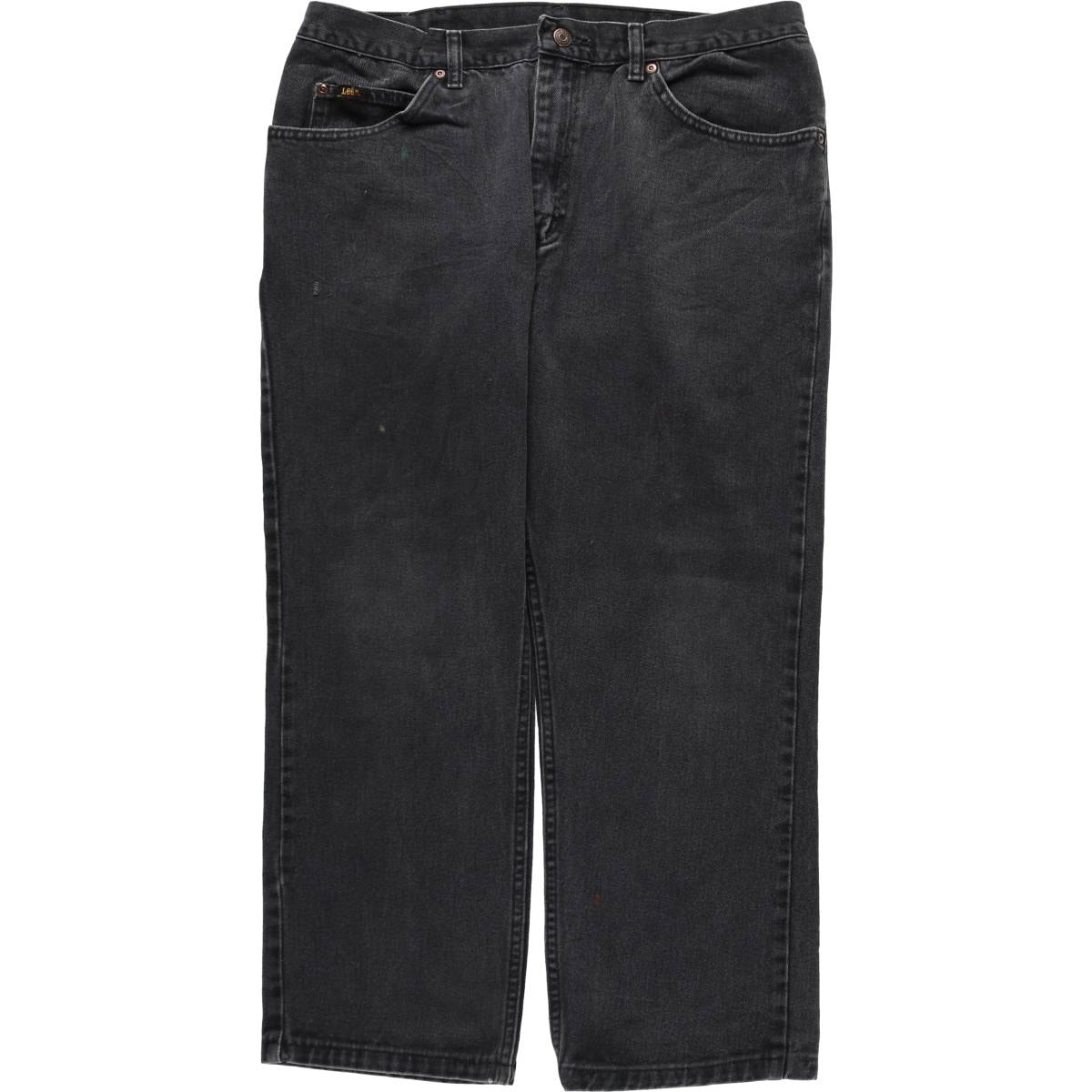 古着 リー Lee ブラックデニム ストレートデニムパンツ メンズw36相当/eaa569781