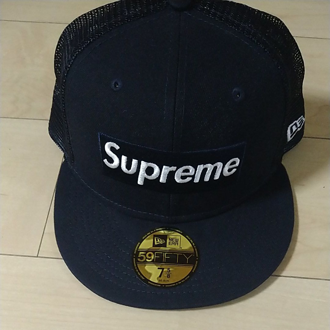 Supreme Box Logo Mesh Back New Era "Navy" (22SS)